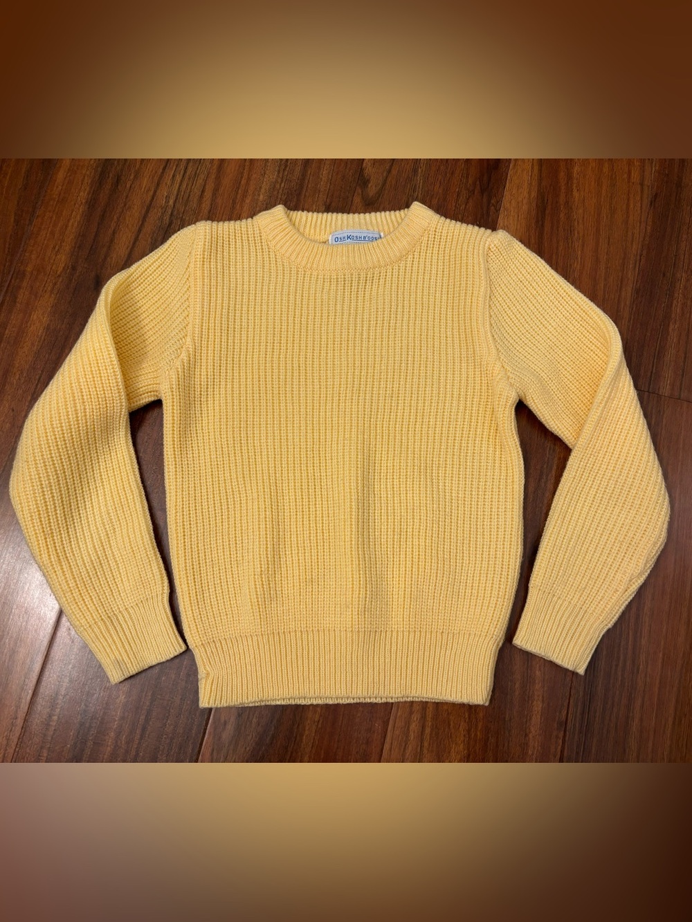 Osh Kosh B’Gosh vintage light yellow knit crewneck sweater